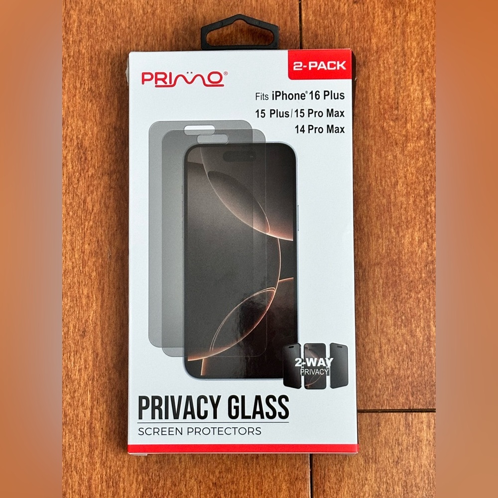PRIVACY GLASS Screen Protector for iPhone 16 Plus - Black